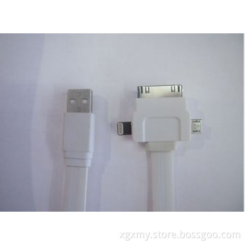 3-in-1 USB Retractable Cable for iPhone 5/iPad/iPhone 4/Mobile Phone/MP3/Cellphone